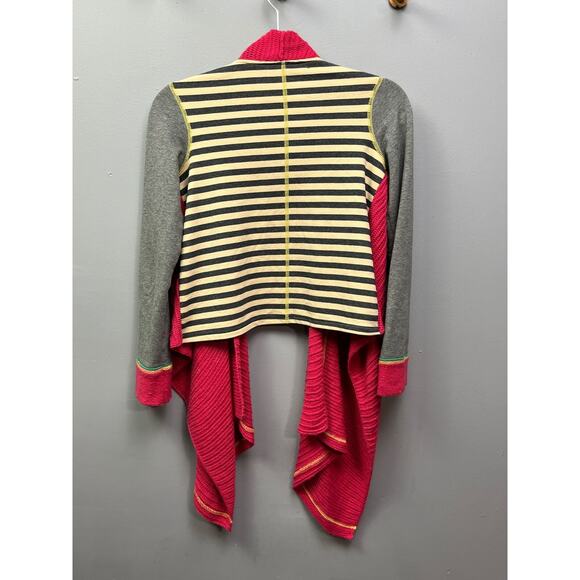 435 Matilda Jane Girls size 12 Striped Open front cardigan Contrast - Picture 2 of 5